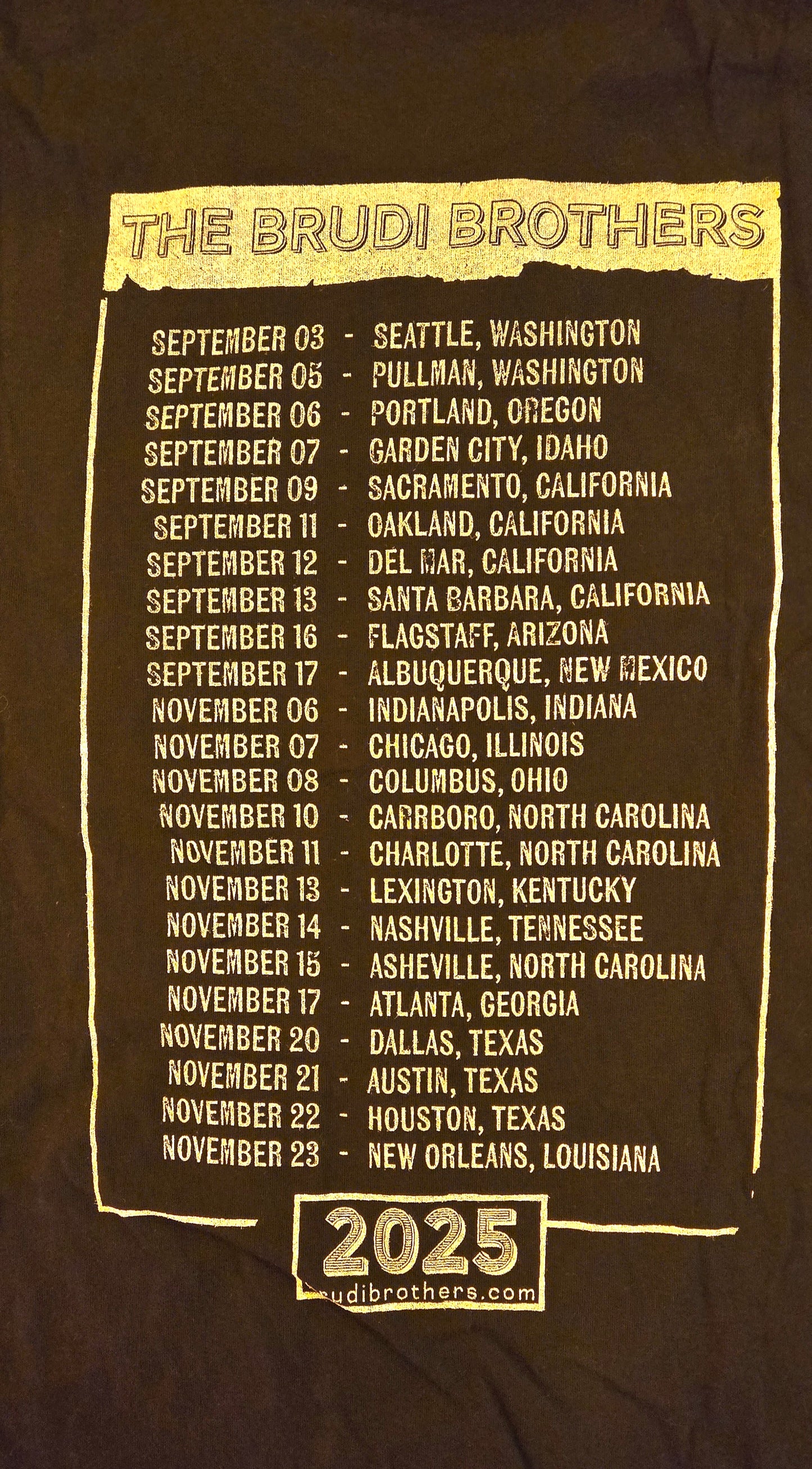 **NEW STOCK IN STOCK* Black Tour T Shirt