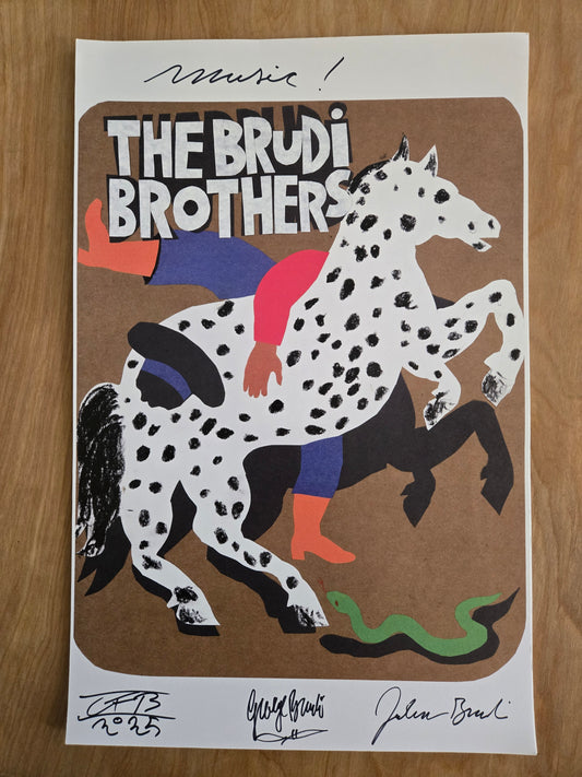 Signed Brudi Brothers poster