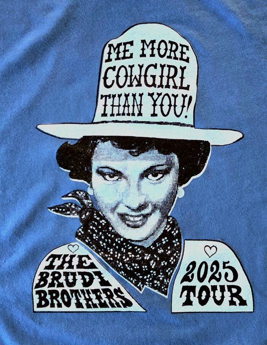 "Me More Cow GIRlL" T shirt  in Blue