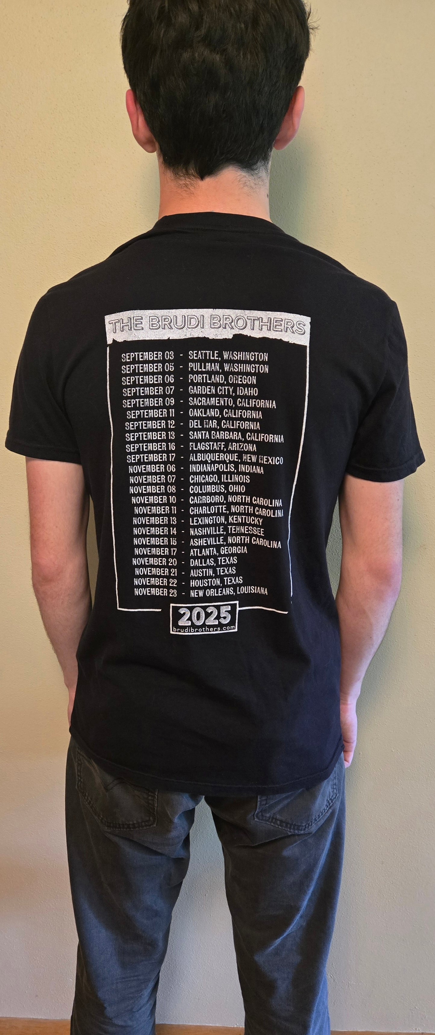 Black 2025 tour T
