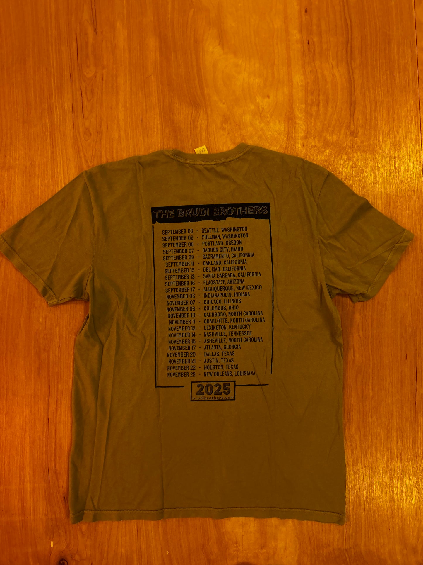 Grey 2025 Tour T Shirt